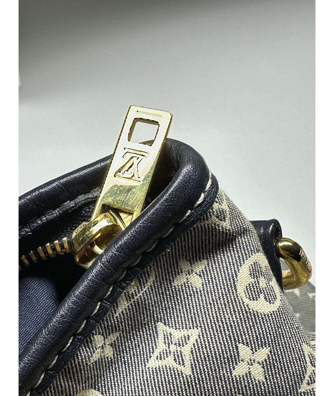 LOUIS VUITTON Голубая тканевая сумка тоут, фото 6