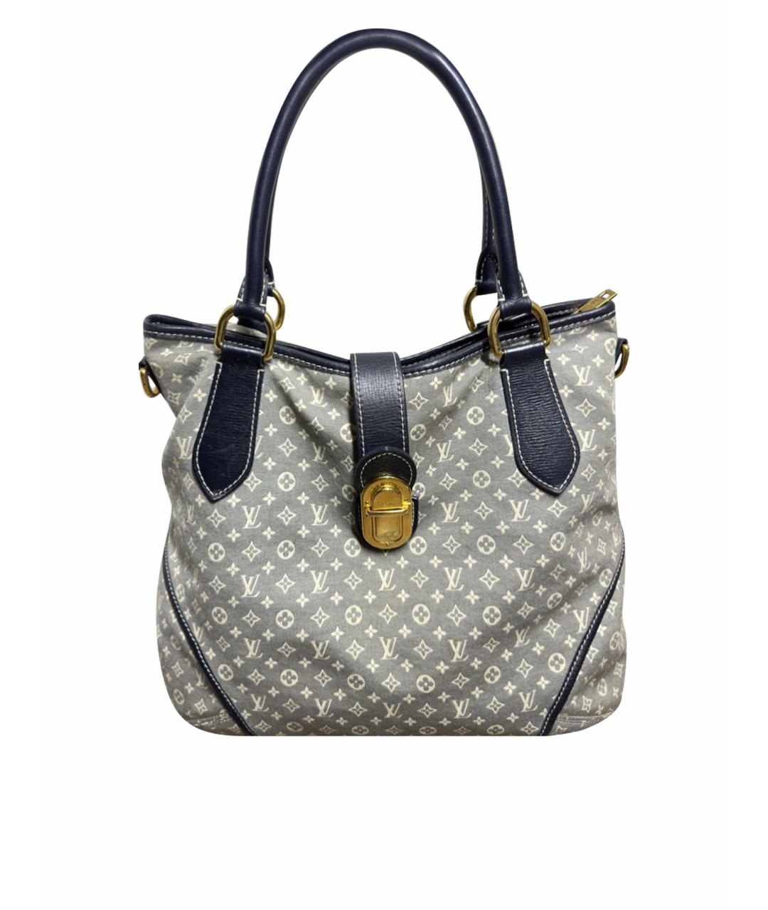 LOUIS VUITTON Голубая тканевая сумка тоут, фото 1