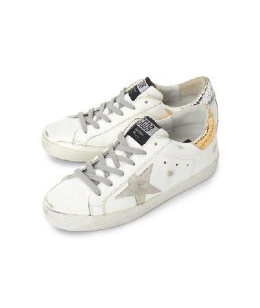 GOLDEN GOOSE DELUXE BRAND Белые кожаные кеды, фото 4