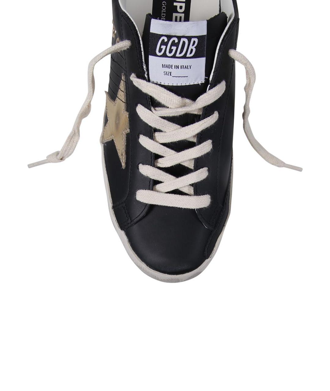 GOLDEN GOOSE DELUXE BRAND Черные кожаные кеды, фото 4