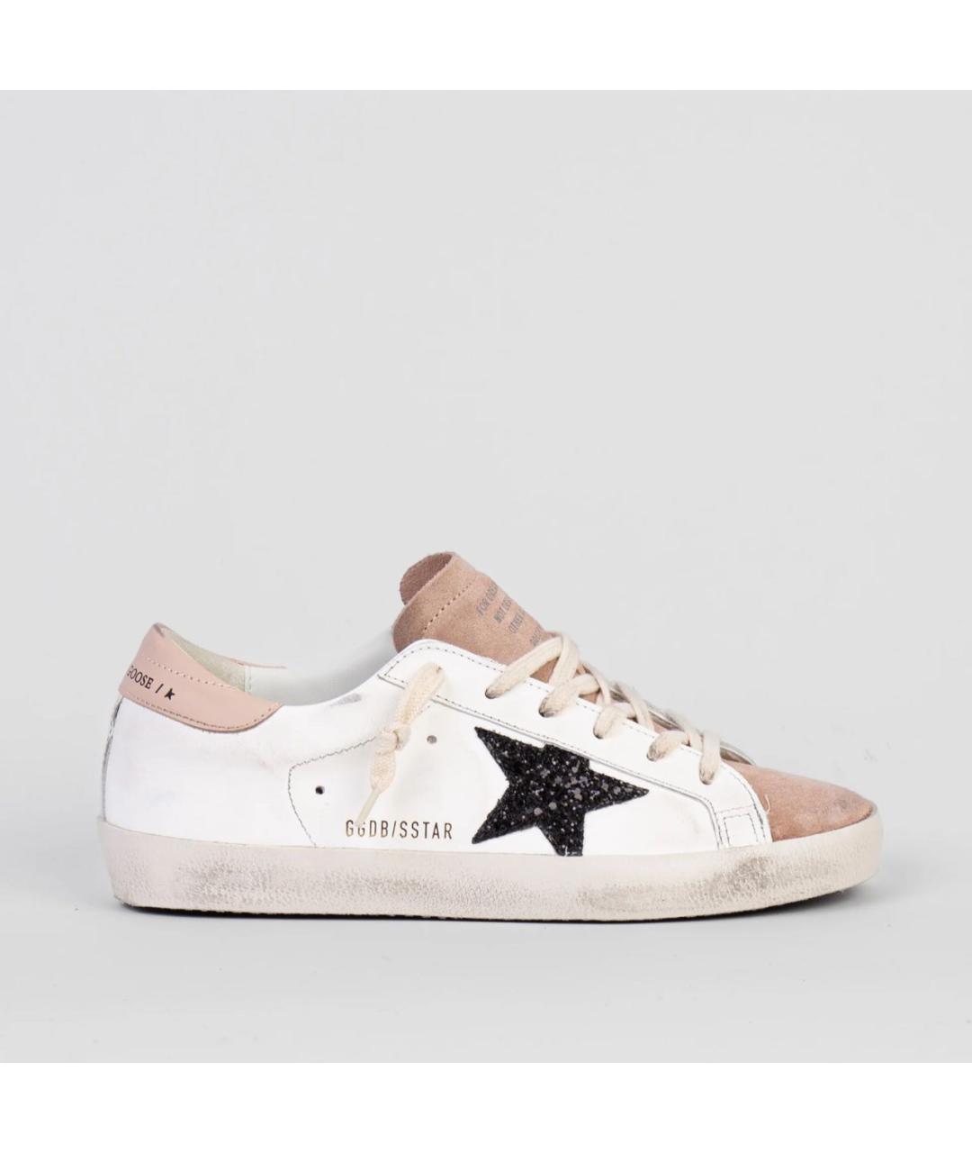 GOLDEN GOOSE DELUXE BRAND Бежевые кожаные кеды, фото 6