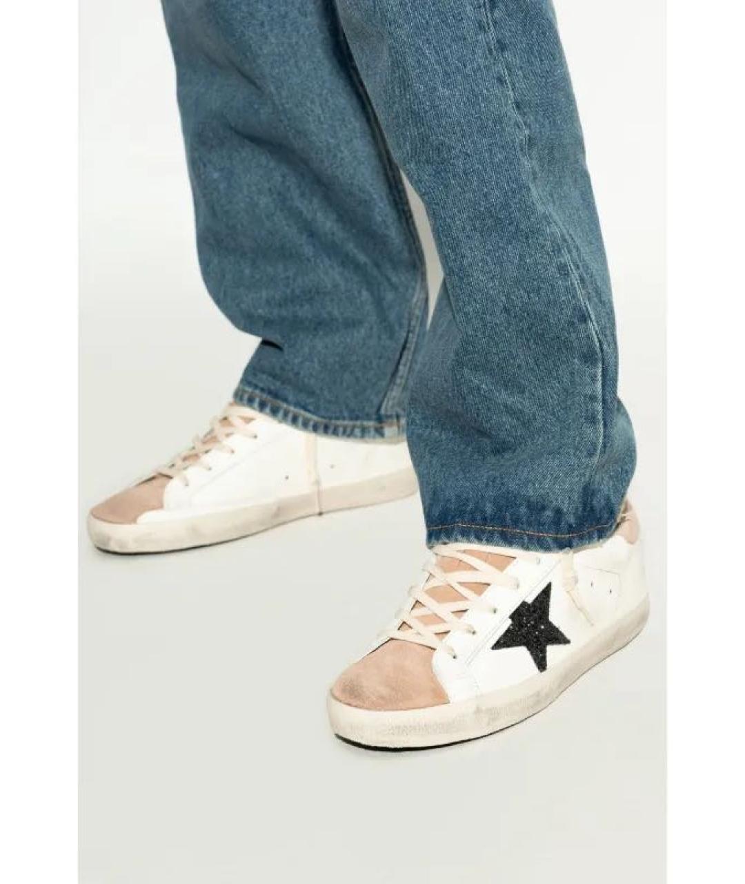 GOLDEN GOOSE DELUXE BRAND Бежевые кожаные кеды, фото 4