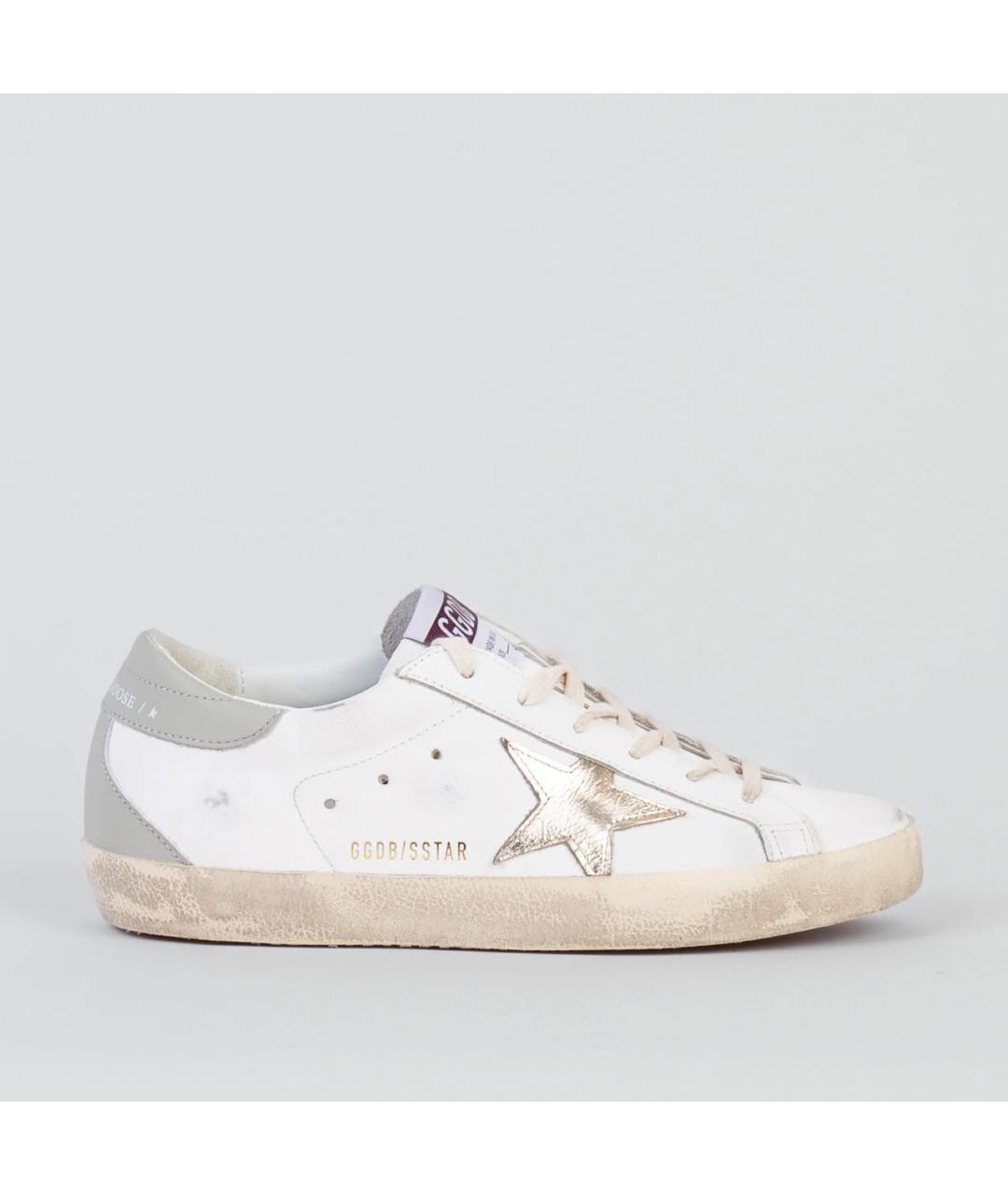 GOLDEN GOOSE DELUXE BRAND Бежевые кожаные кеды, фото 5