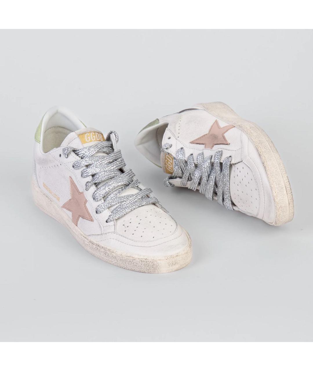 GOLDEN GOOSE DELUXE BRAND Бежевые кожаные кеды, фото 2