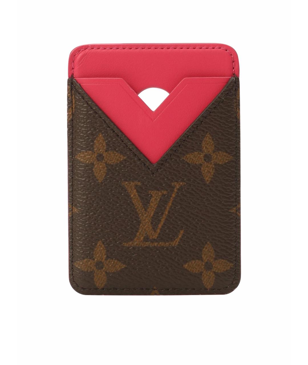 LOUIS VUITTON Розовый кожаный кардхолдер, фото 1