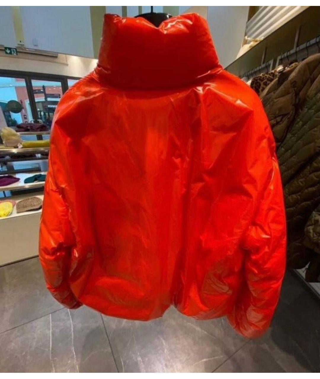 PINKO Оранжевая полиуретановая куртка, фото 2