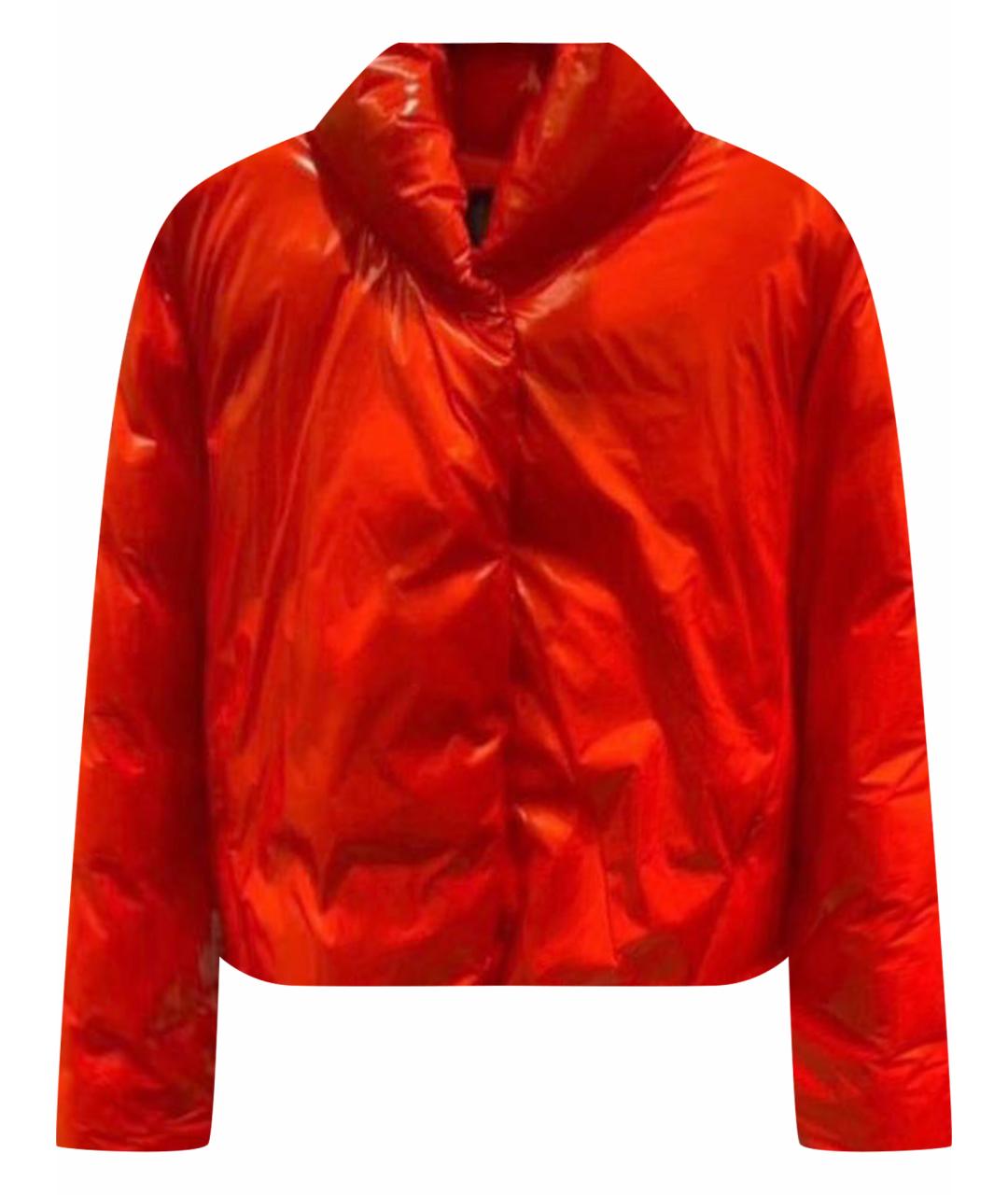 PINKO Оранжевая полиуретановая куртка, фото 1