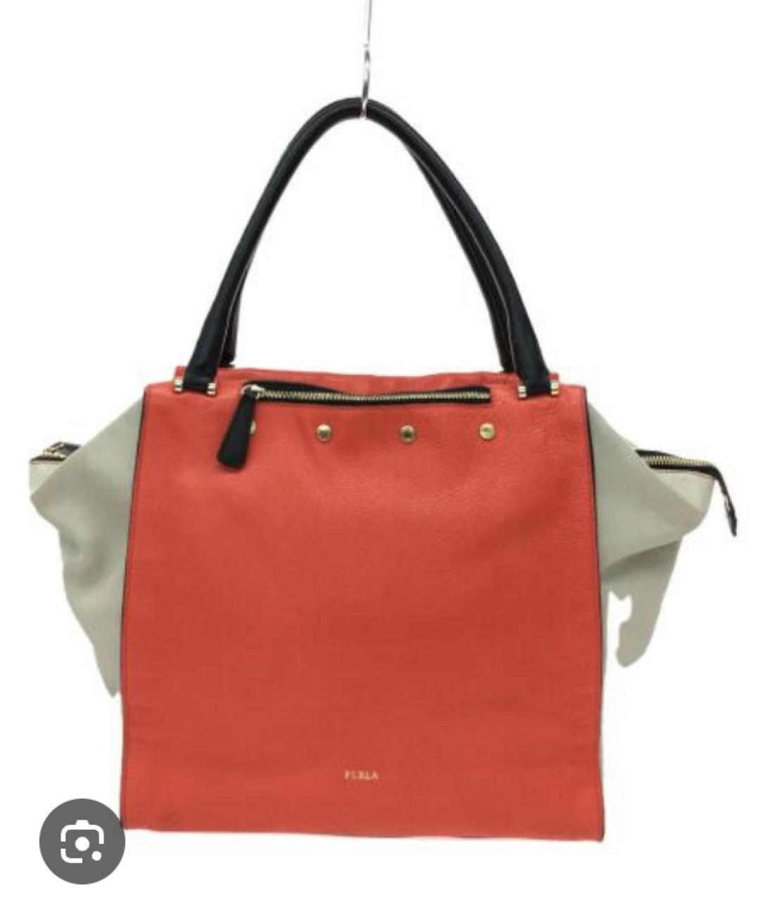 FURLA Красная кожаная сумка с короткими ручками, фото 10