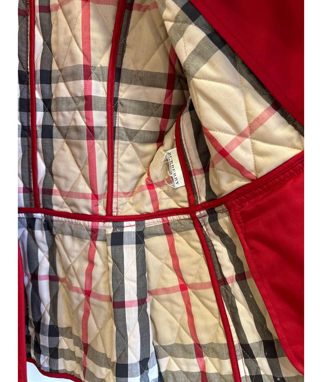 BURBERRY Красная полиэстеровая куртка, фото 8