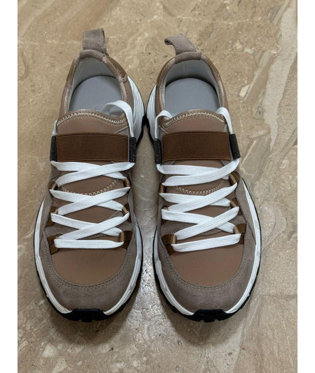 BRUNELLO CUCINELLI Коричневые замшевые кроссовки, фото 2