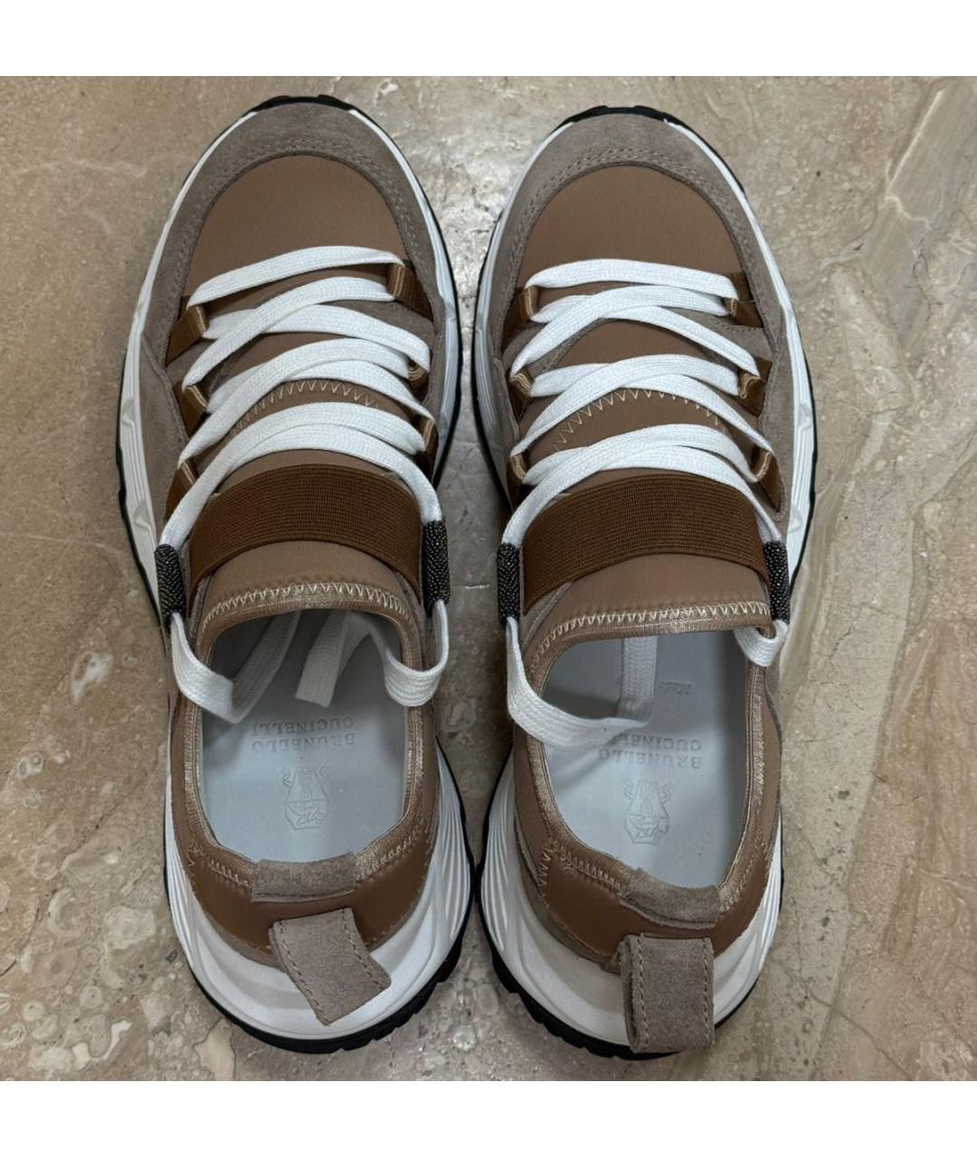 BRUNELLO CUCINELLI Коричневые замшевые кроссовки, фото 3