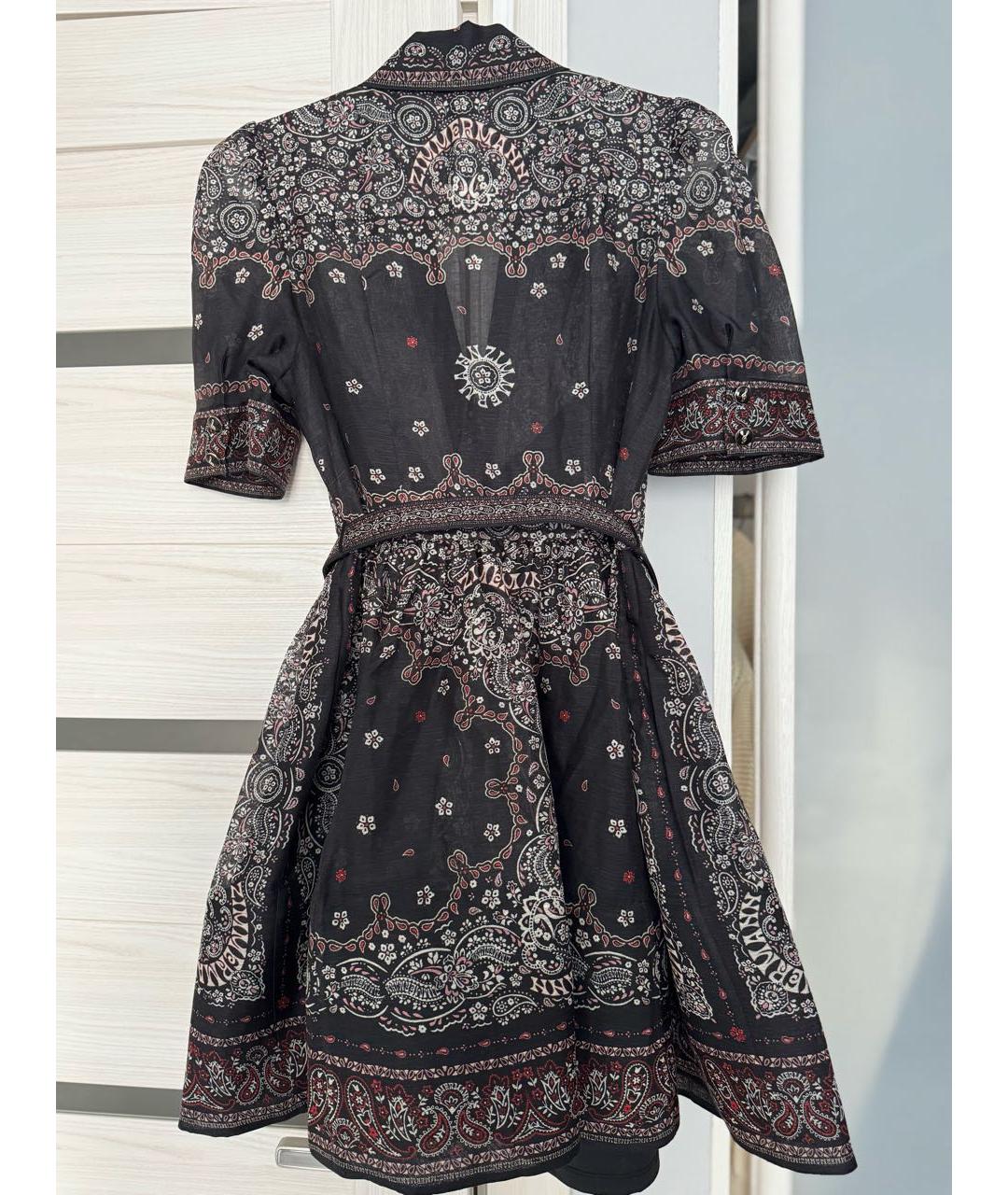 ZIMMERMANN Черное льняное повседневное платье, фото 2