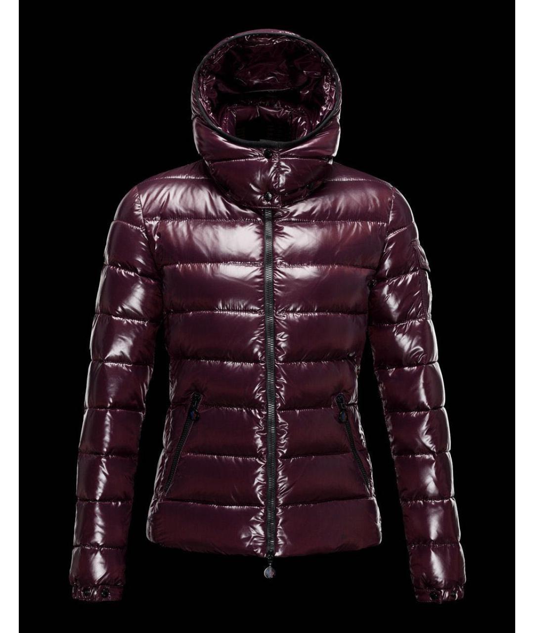 MONCLER Фиолетовый полиамидовый пуховик, фото 9