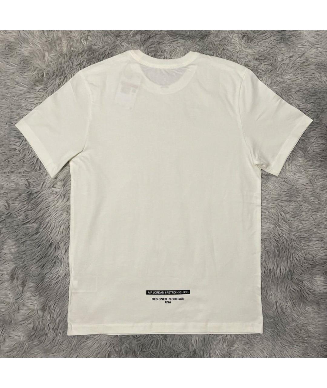 JORDAN Белая хлопковая футболка, фото 2