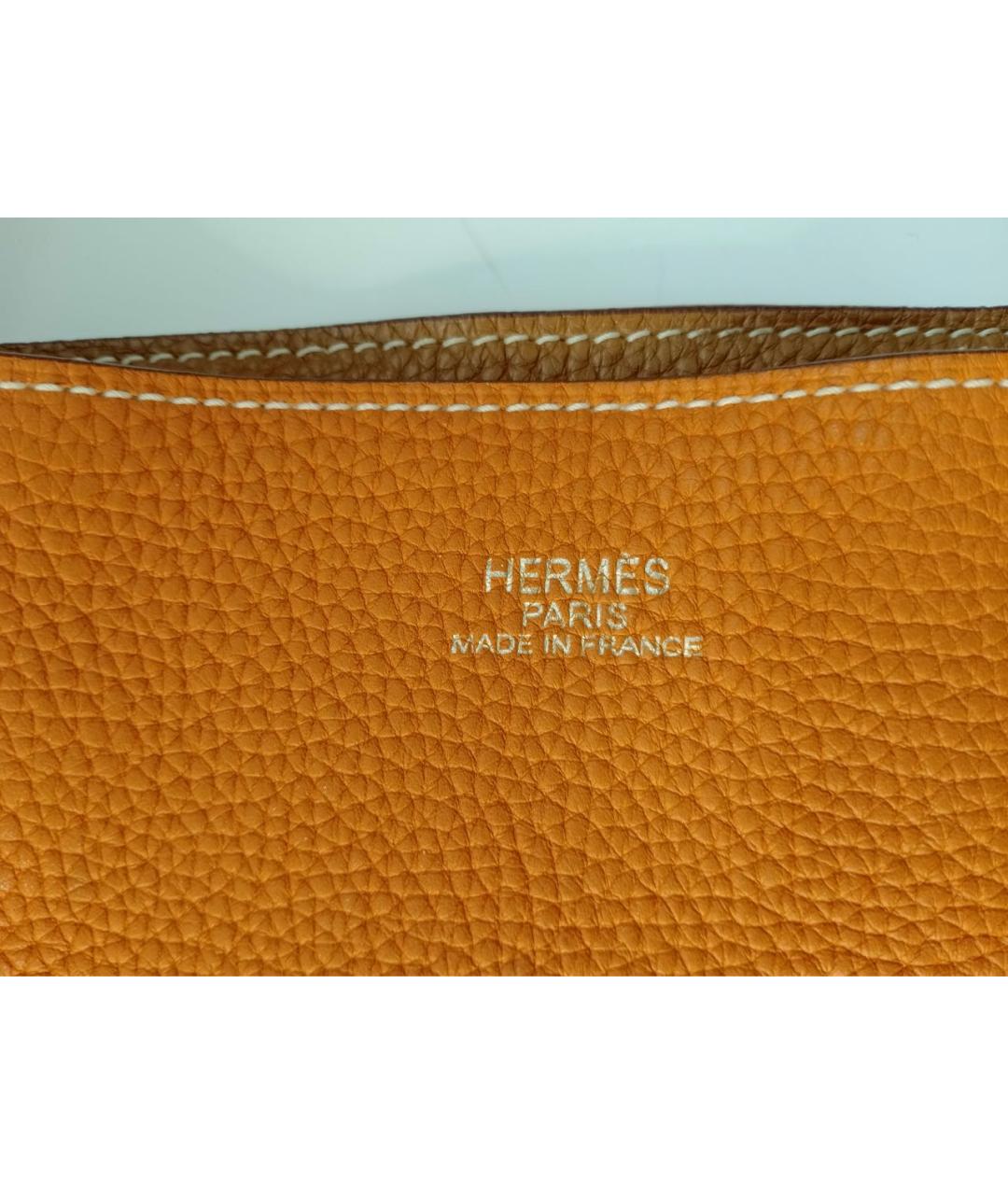 HERMES Коричневая кожаная сумка тоут, фото 2