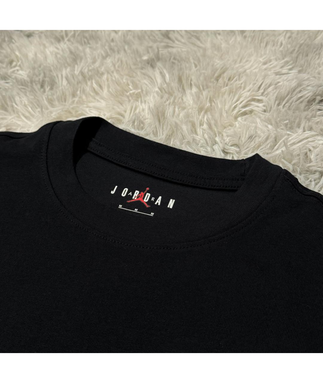 JORDAN Черная хлопковая футболка, фото 3