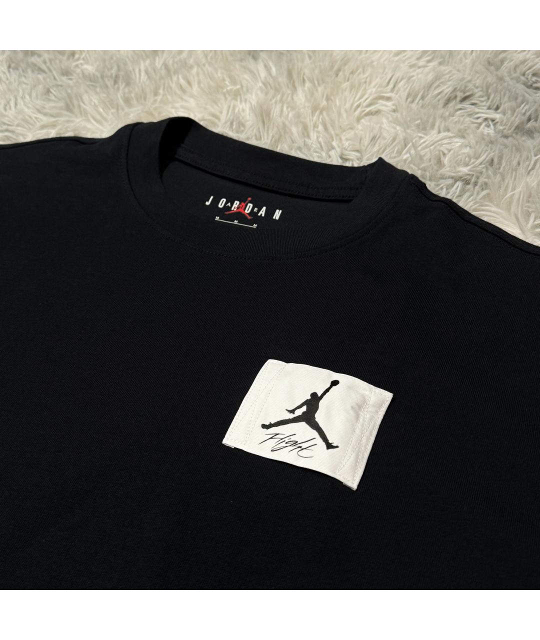 JORDAN Черная хлопковая футболка, фото 5