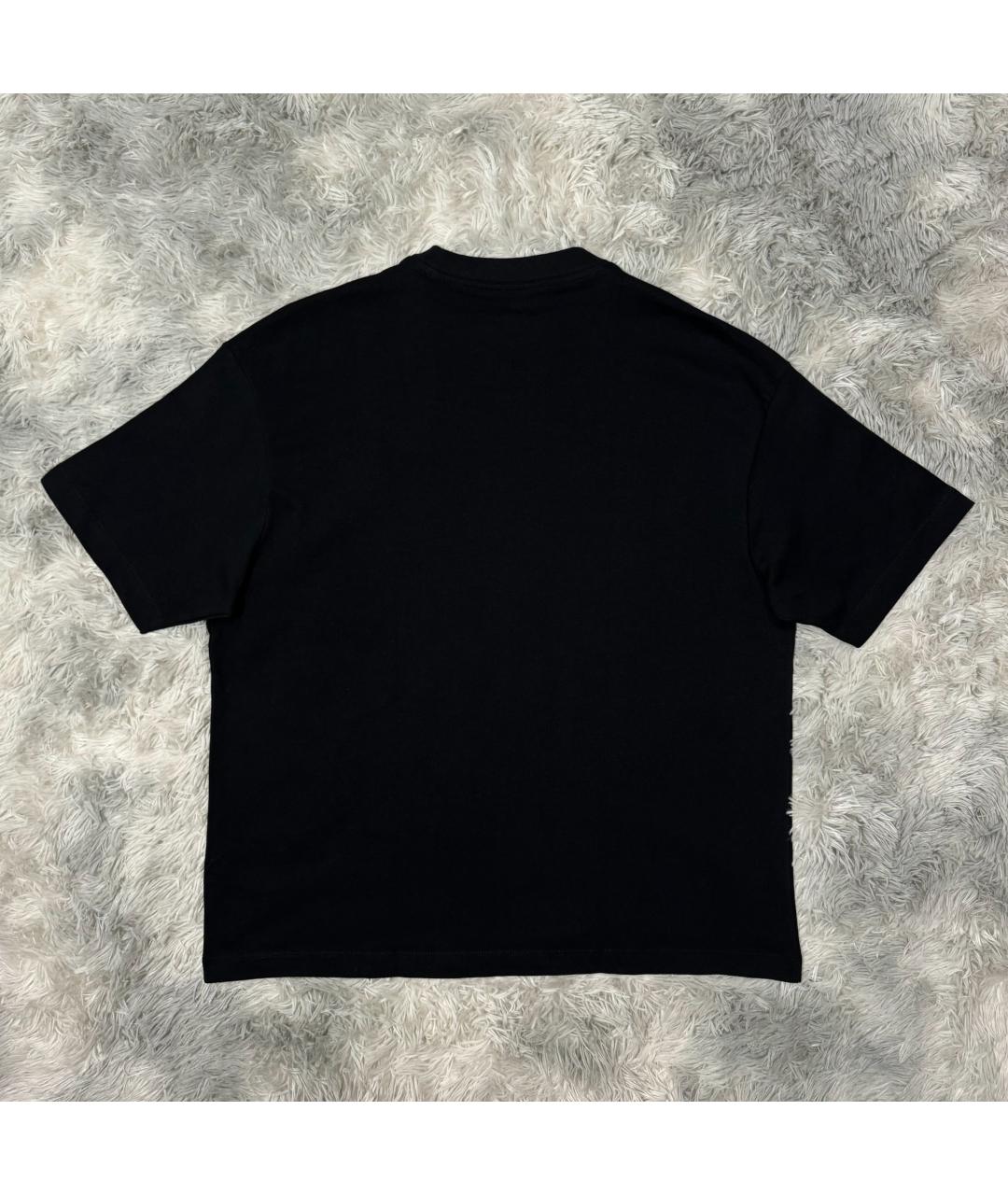 JORDAN Черная хлопковая футболка, фото 2