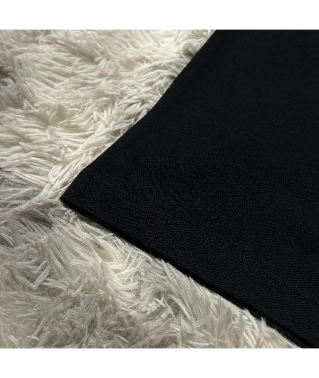 JORDAN Черная хлопковая футболка, фото 4