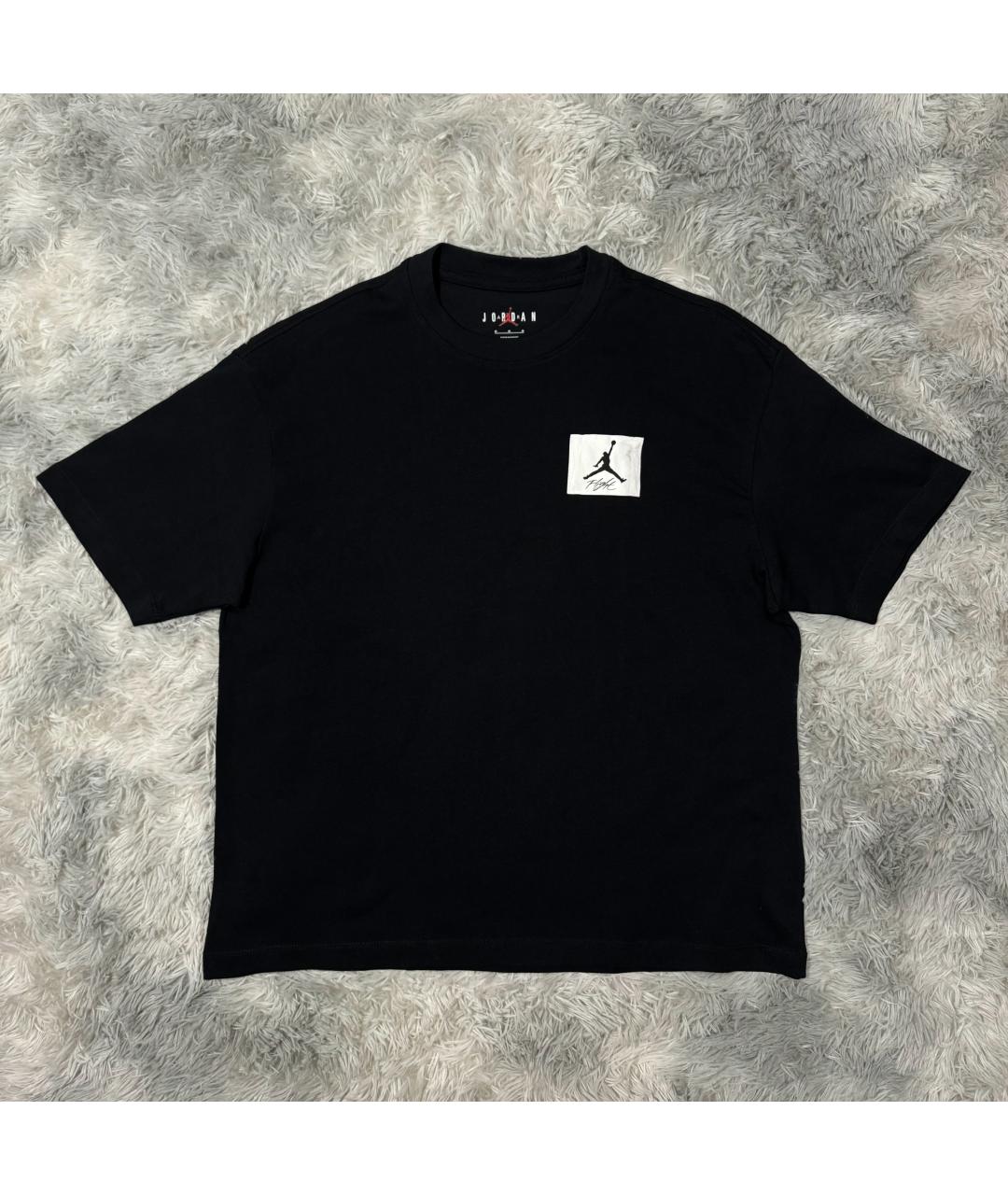 JORDAN Черная хлопковая футболка, фото 1
