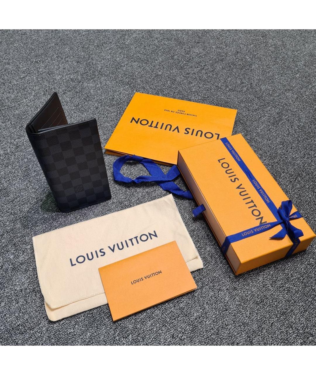 LOUIS VUITTON Черный кошелек, фото 4