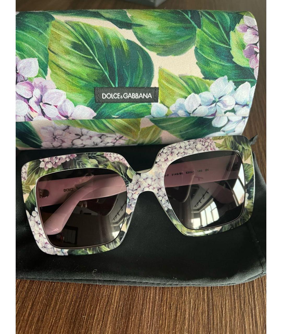 DOLCE&GABBANA Мульти пластиковые солнцезащитные очки, фото 9