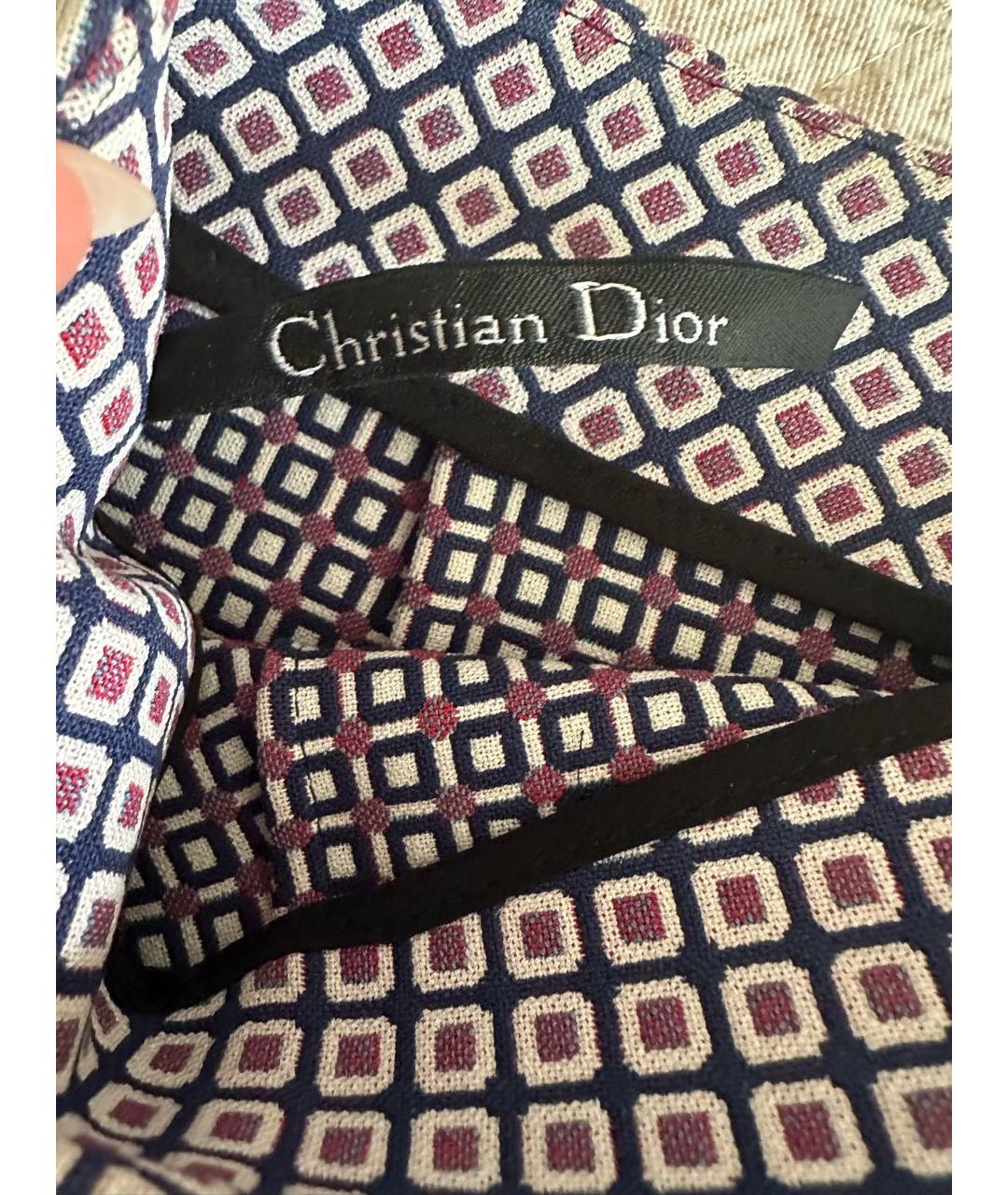 CHRISTIAN DIOR Мульти хлопко-эластановая юбка мини, фото 4