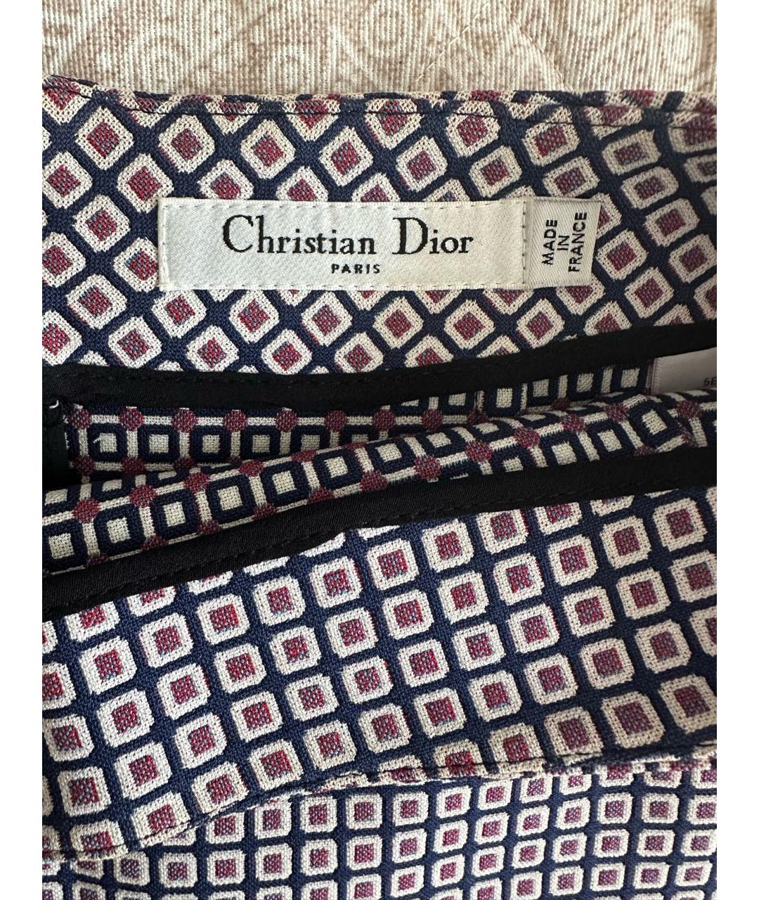 CHRISTIAN DIOR Мульти хлопко-эластановая юбка мини, фото 3