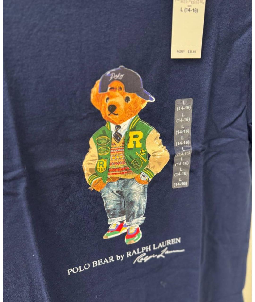 POLO RALPH LAUREN Темно-синяя футболка, фото 4