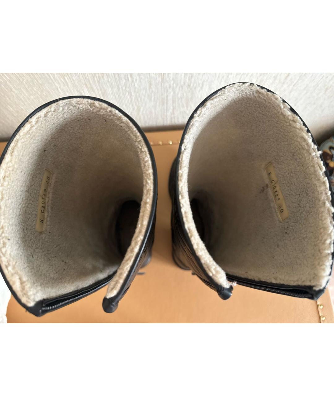 CHANEL Черные кожаные сапоги, фото 5