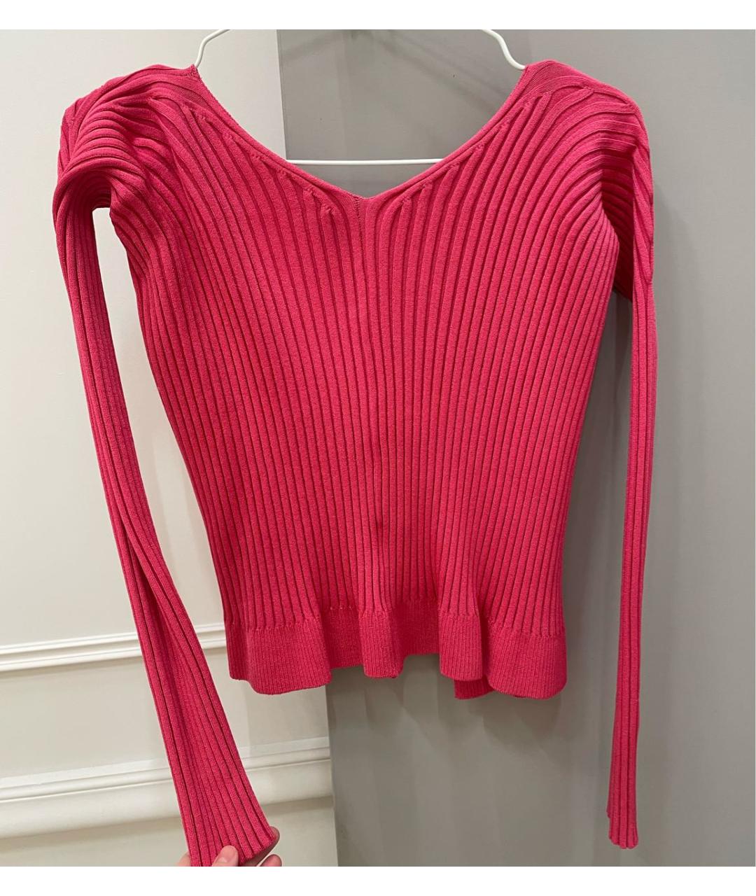 JACQUEMUS Розовый вискозный кардиган, фото 2
