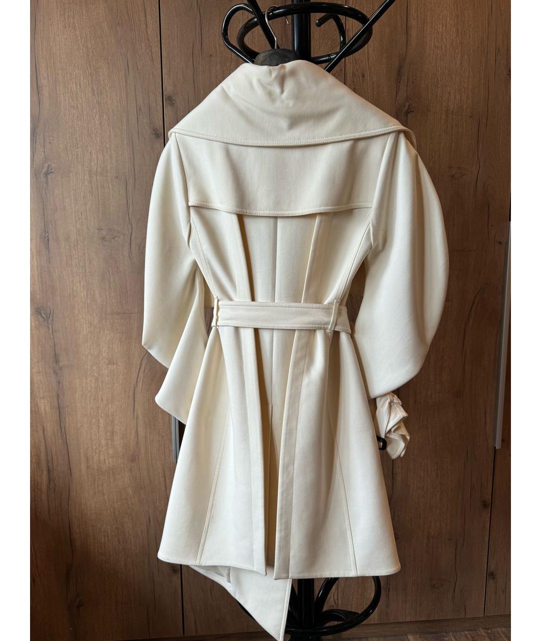 BURBERRY Белое шерстяное пальто, фото 2