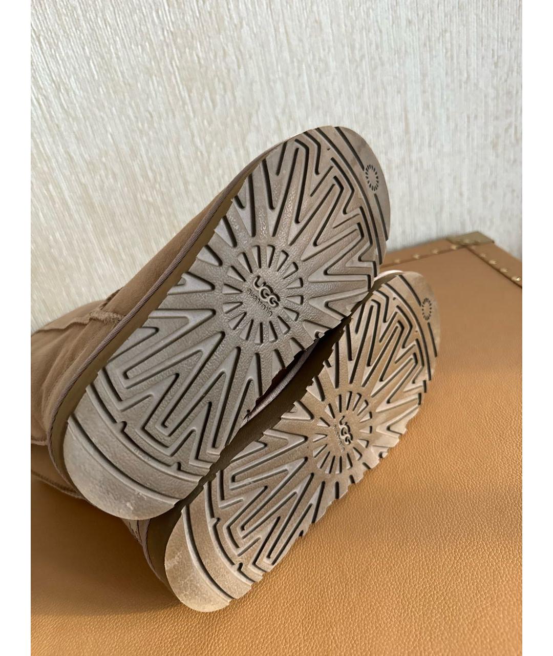 UGG AUSTRALIA Бежевые замшевые ботинки, фото 5