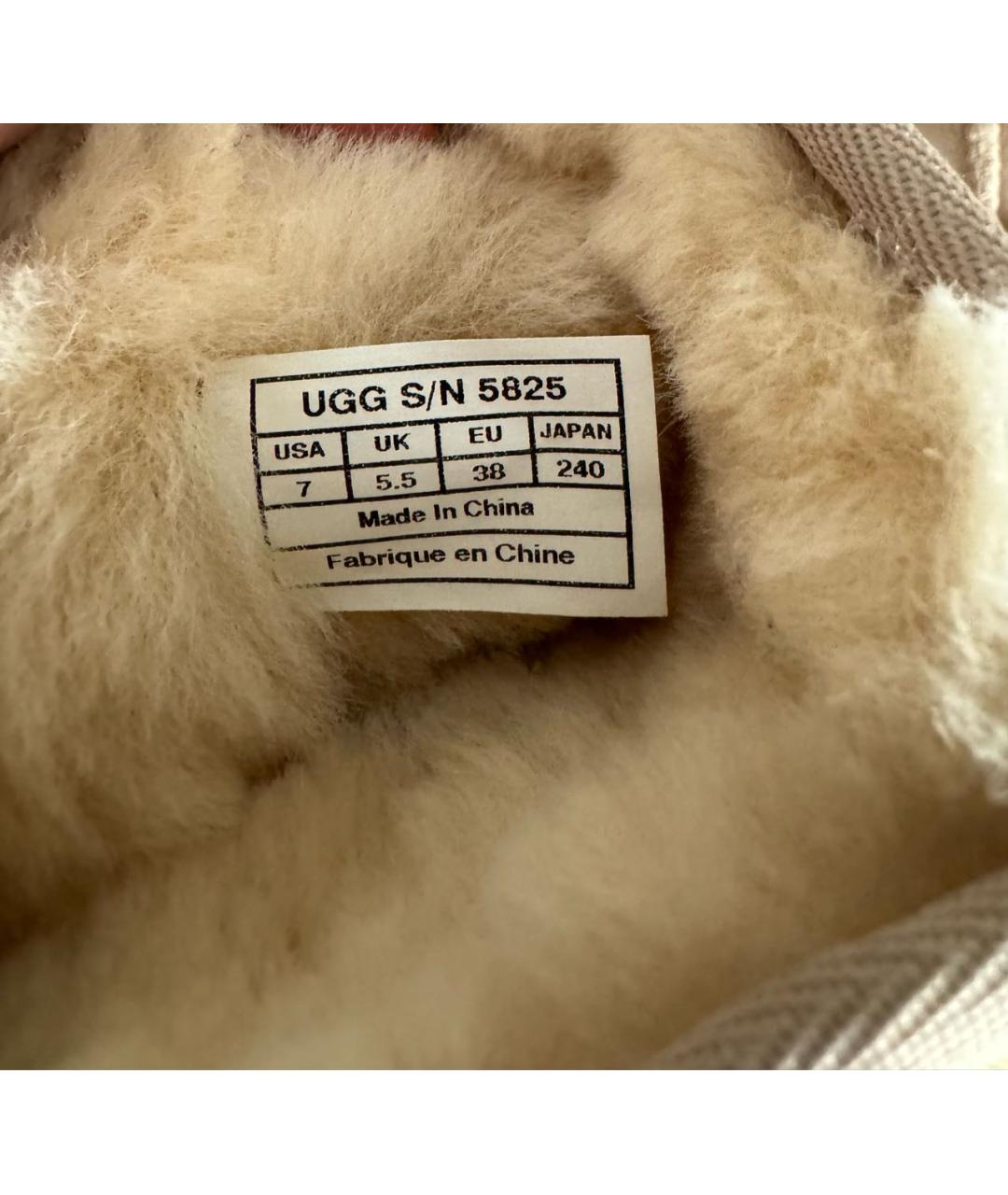 UGG AUSTRALIA Бежевые замшевые ботинки, фото 6