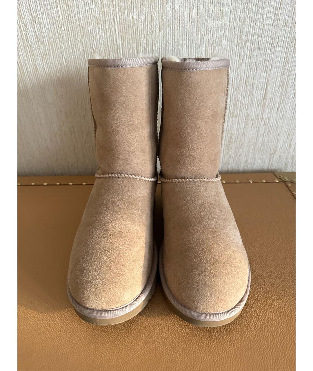 UGG AUSTRALIA Бежевые замшевые ботинки, фото 2