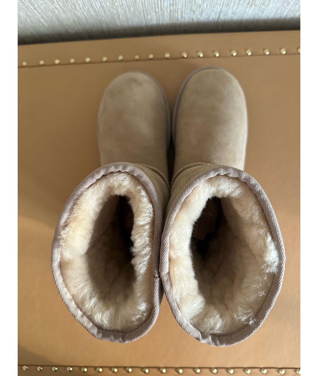 UGG AUSTRALIA Бежевые замшевые ботинки, фото 3