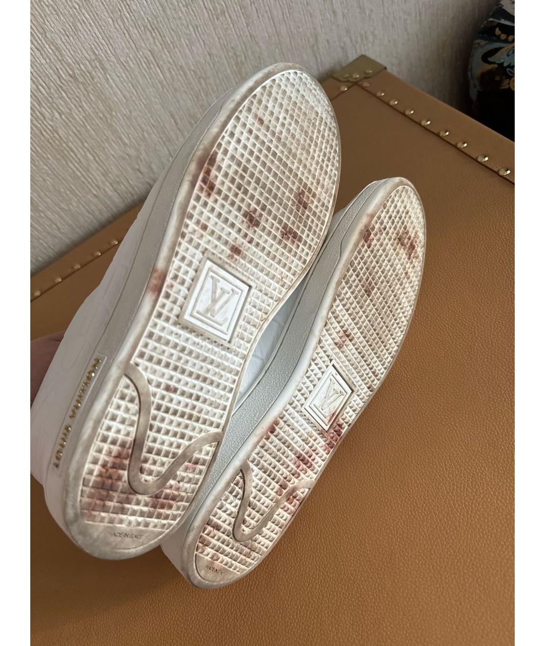 LOUIS VUITTON Белые кожаные кеды, фото 6