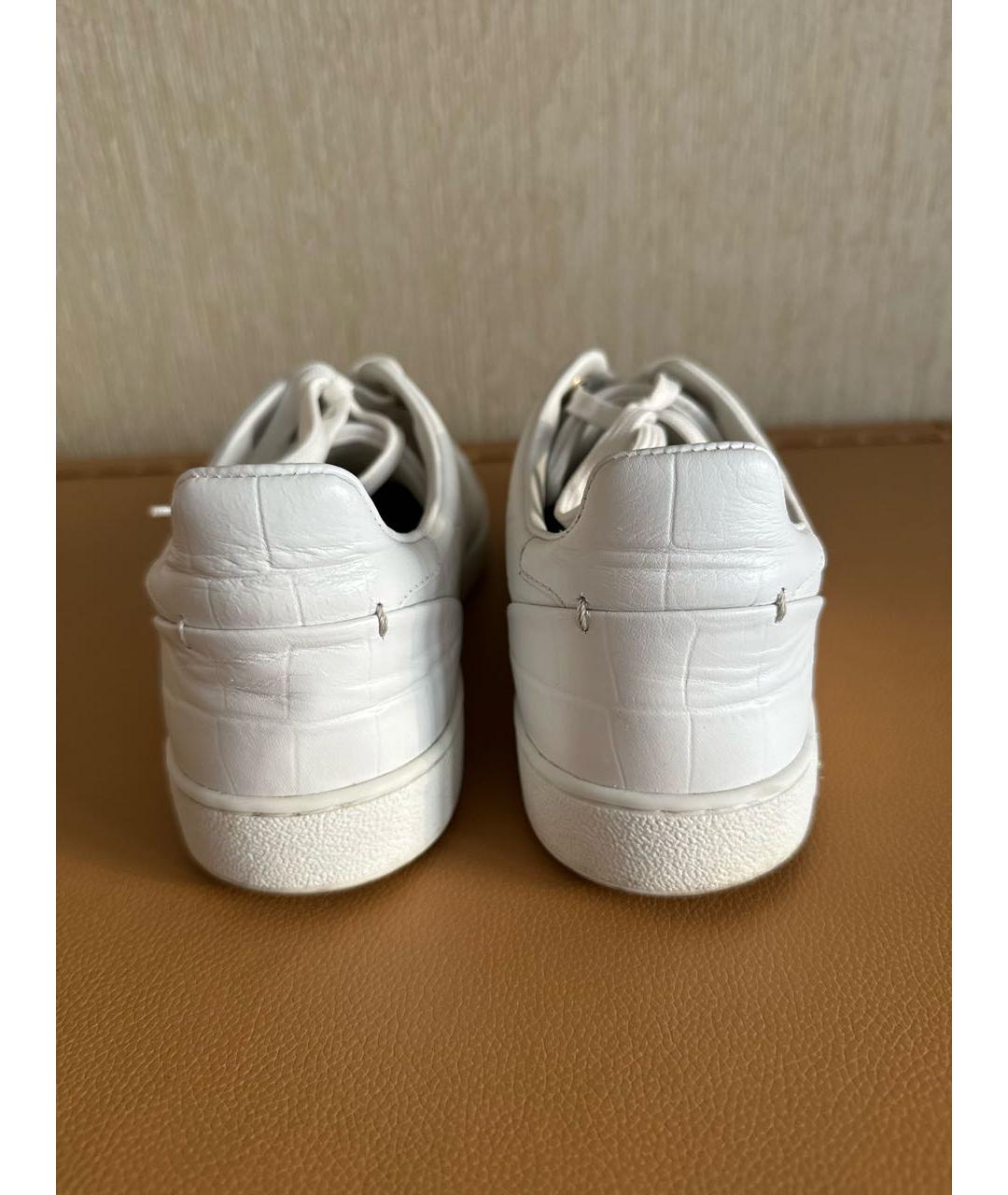 LOUIS VUITTON Белые кожаные кеды, фото 4