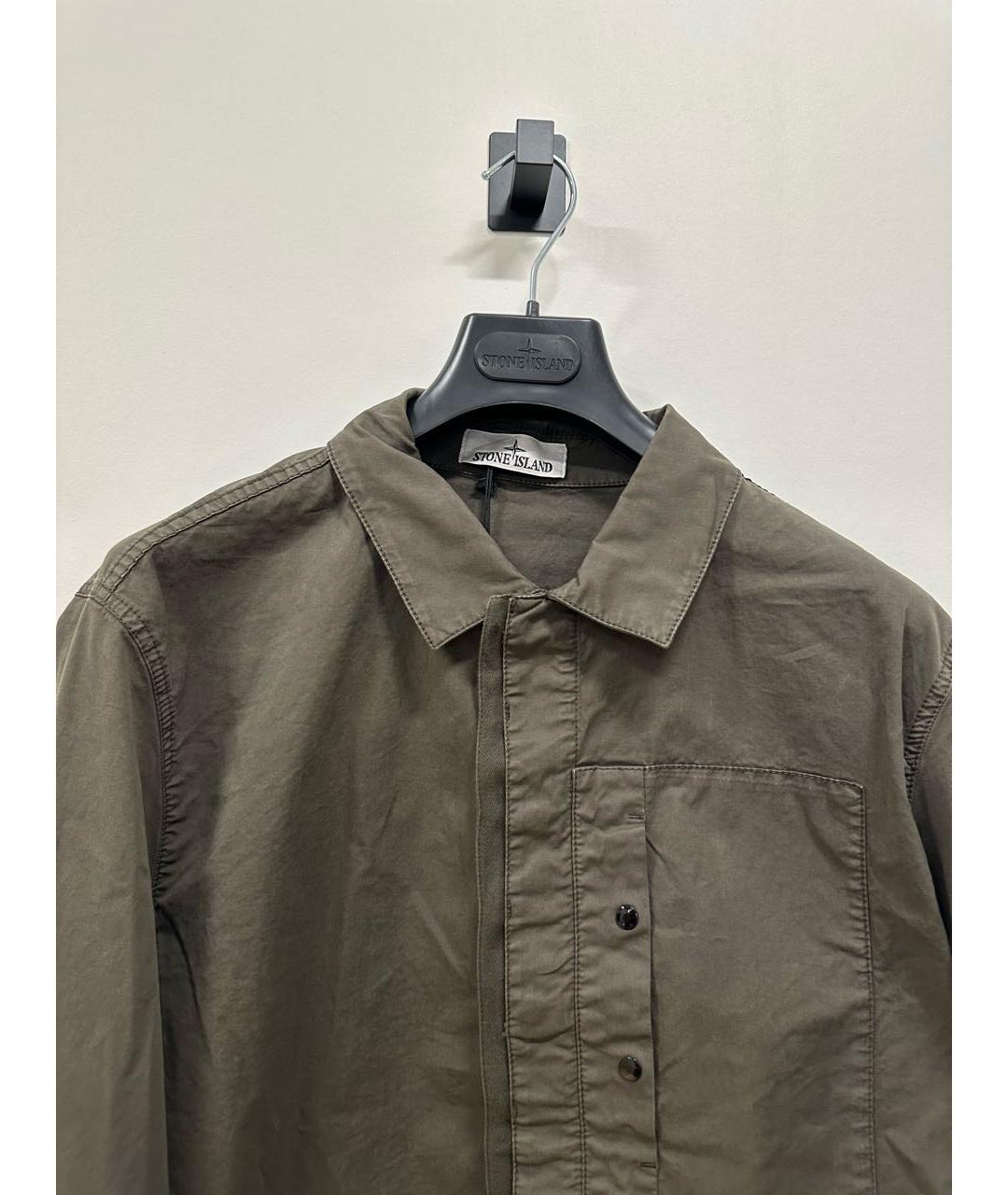 STONE ISLAND Хаки кэжуал рубашка, фото 6