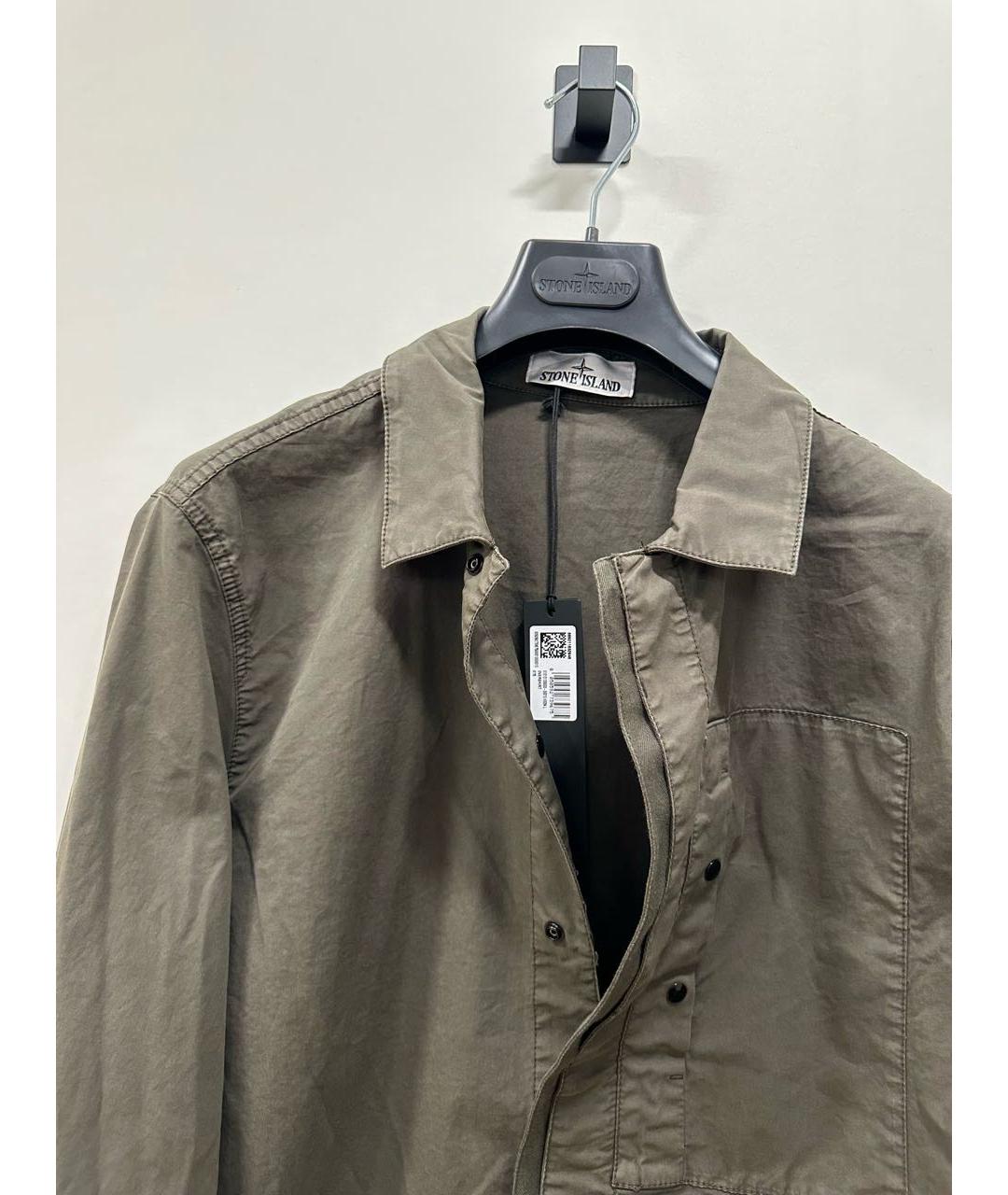 STONE ISLAND Хаки кэжуал рубашка, фото 7