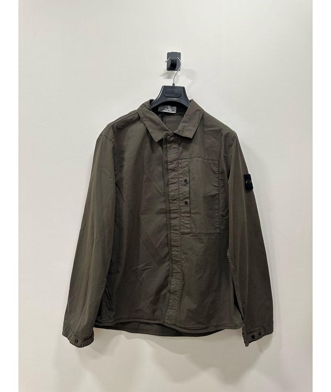 STONE ISLAND Хаки кэжуал рубашка, фото 1
