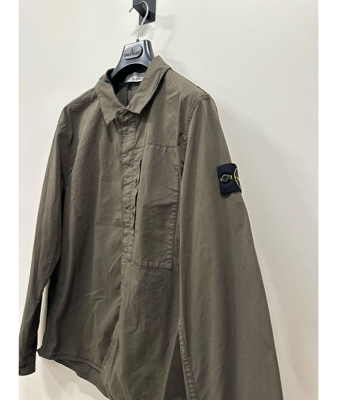 STONE ISLAND Хаки кэжуал рубашка, фото 3