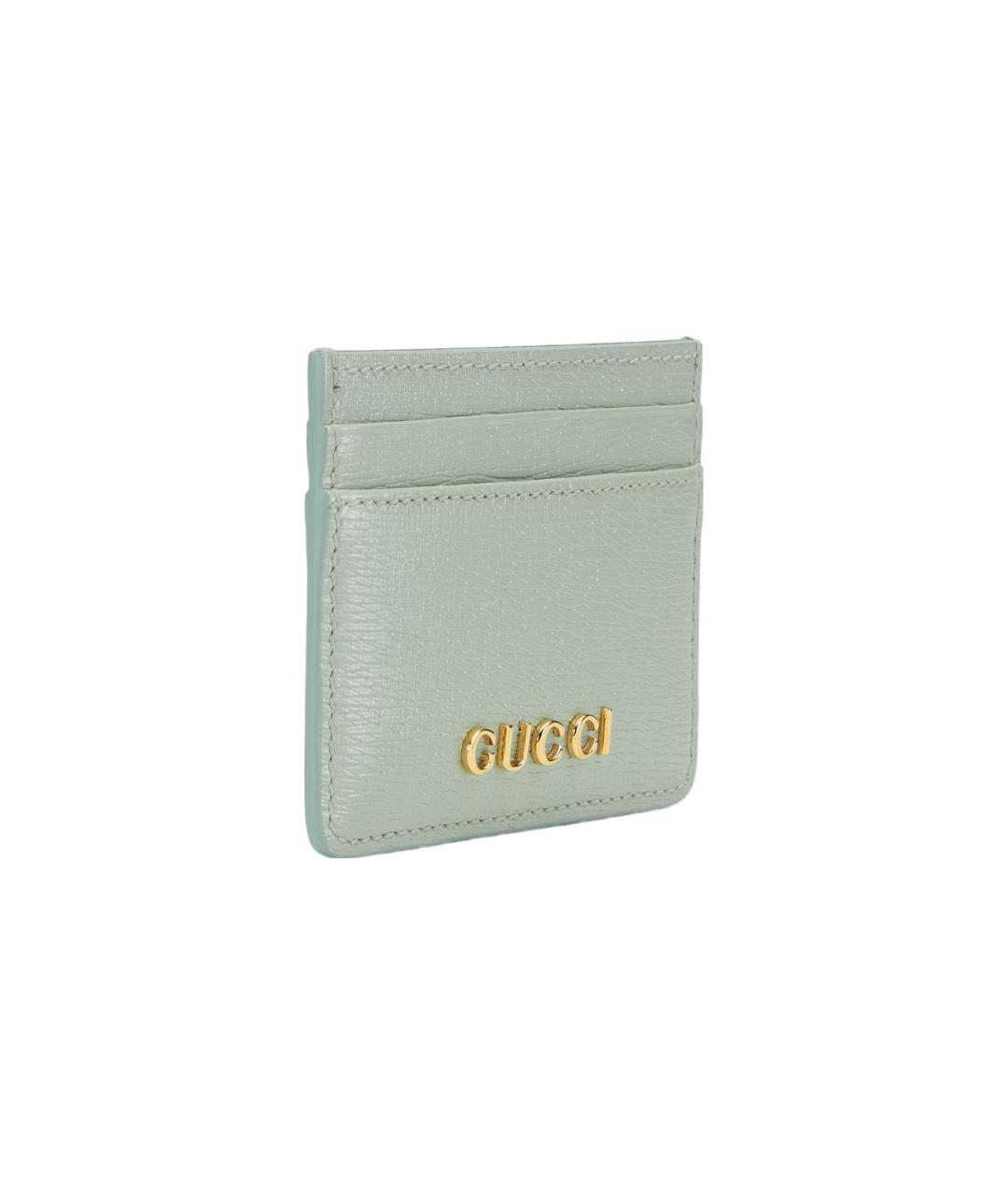 GUCCI Зеленый кожаный кардхолдер, фото 2
