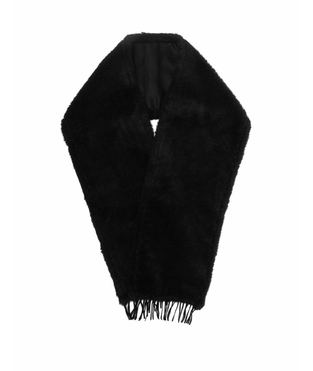 MAX MARA Черный шерстяной шарф, фото 1