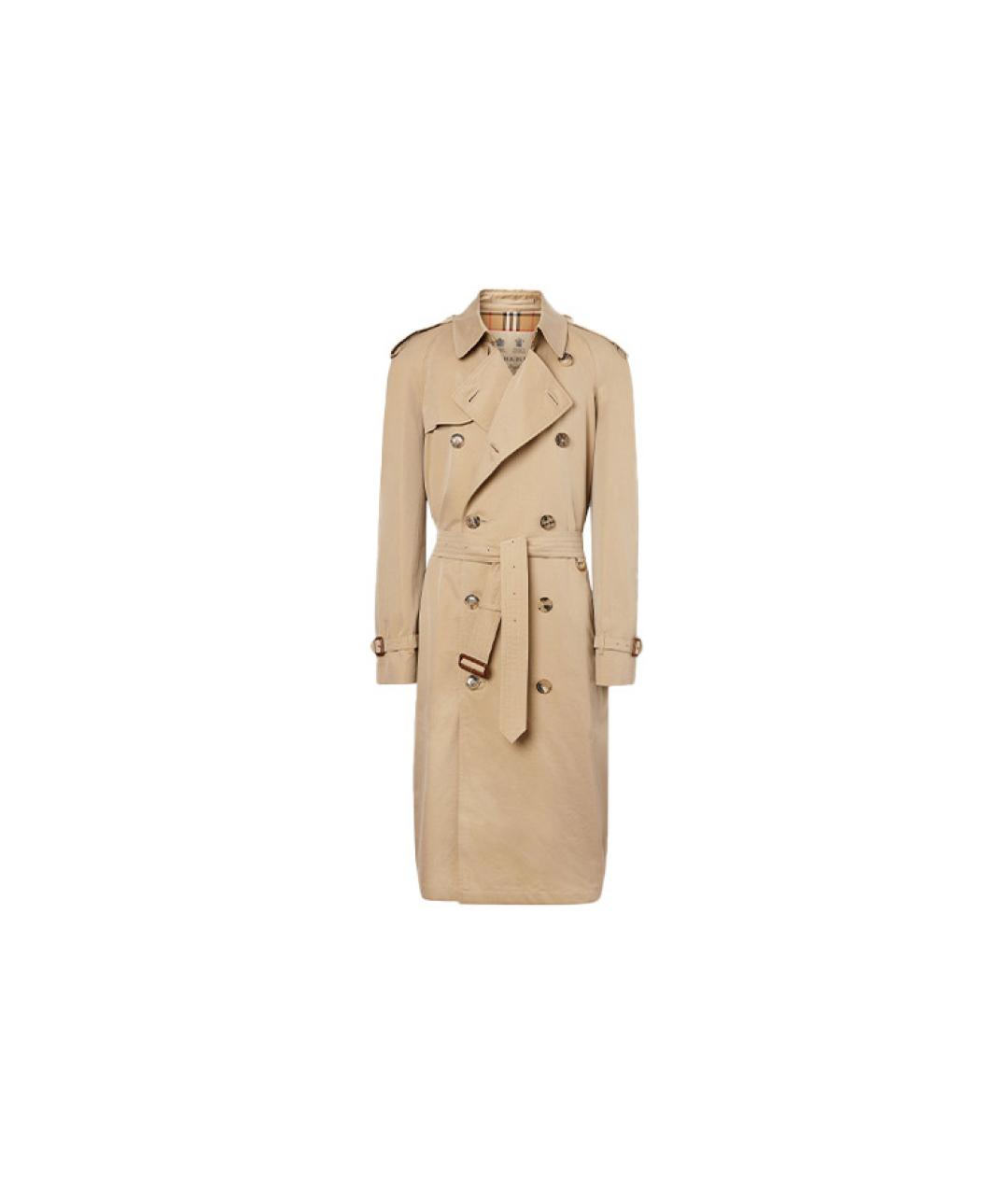BURBERRY Бежевый хлопковый тренч / плащ, фото 1