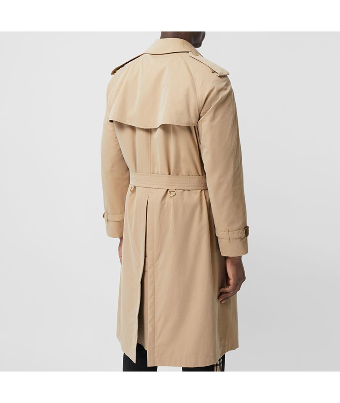 BURBERRY Бежевый хлопковый тренч / плащ, фото 4