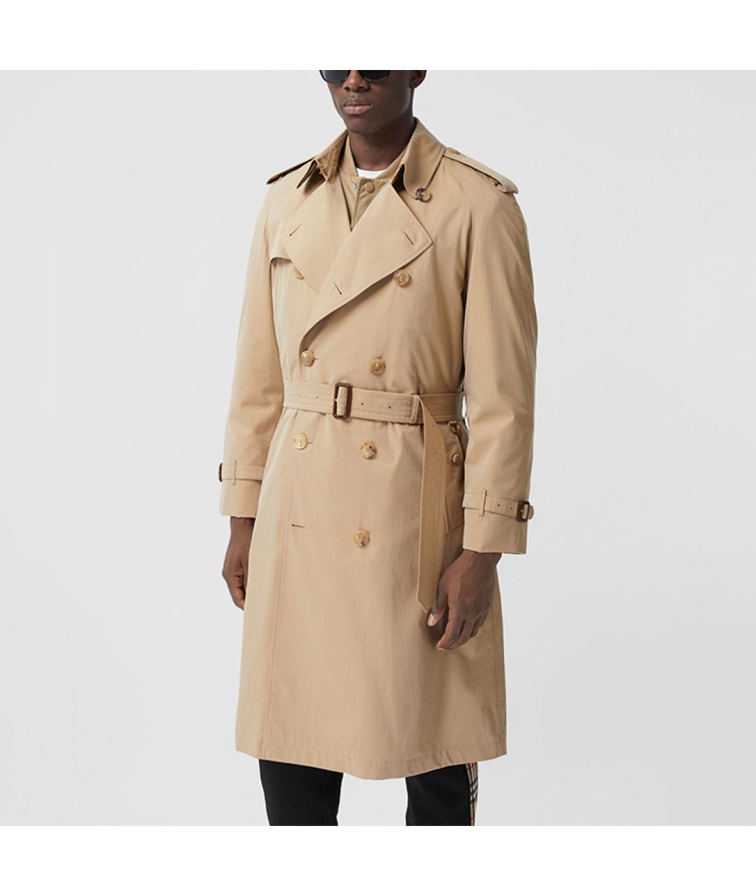 BURBERRY Бежевый хлопковый тренч / плащ, фото 3