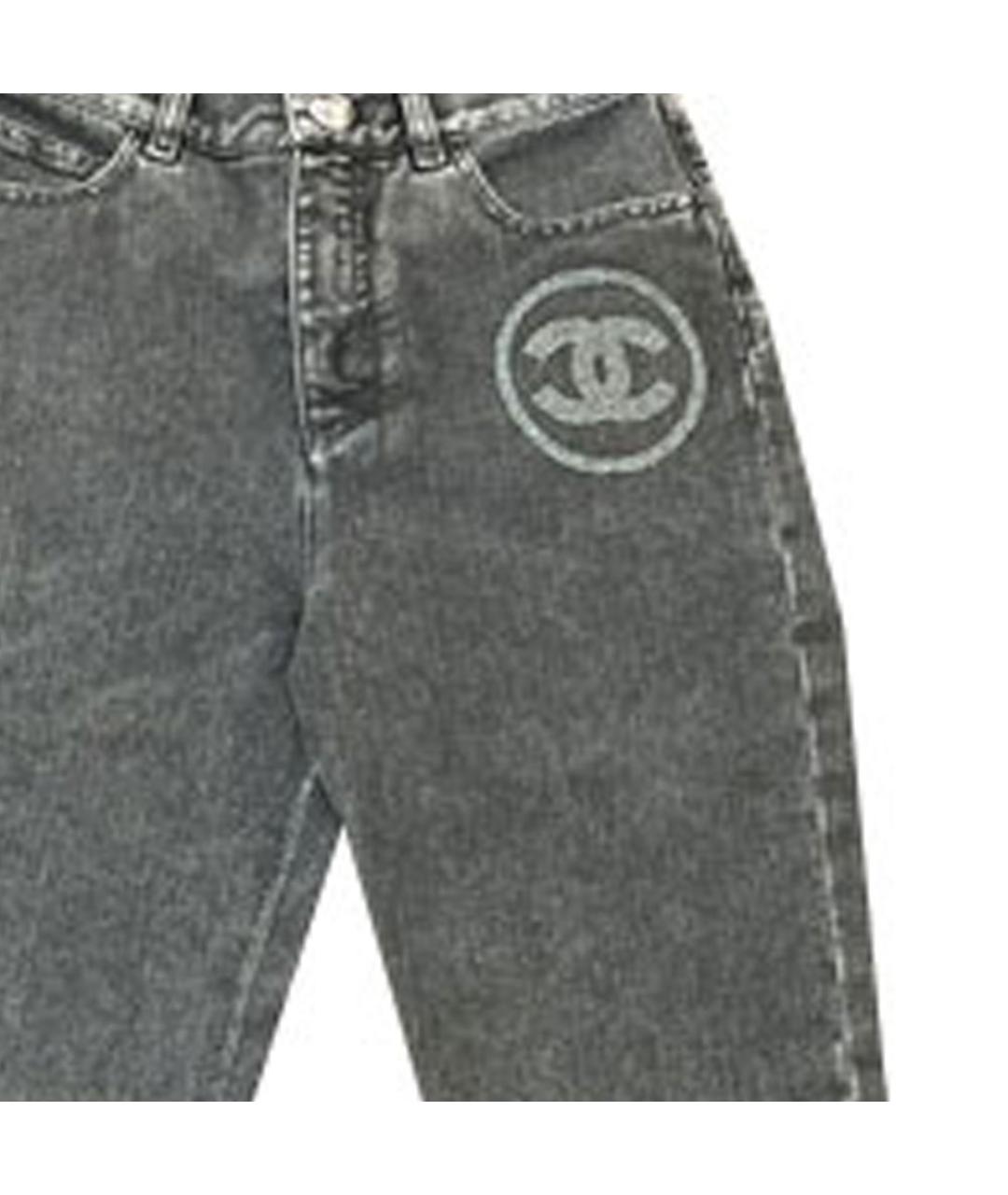 CHANEL Серые прямые джинсы, фото 3