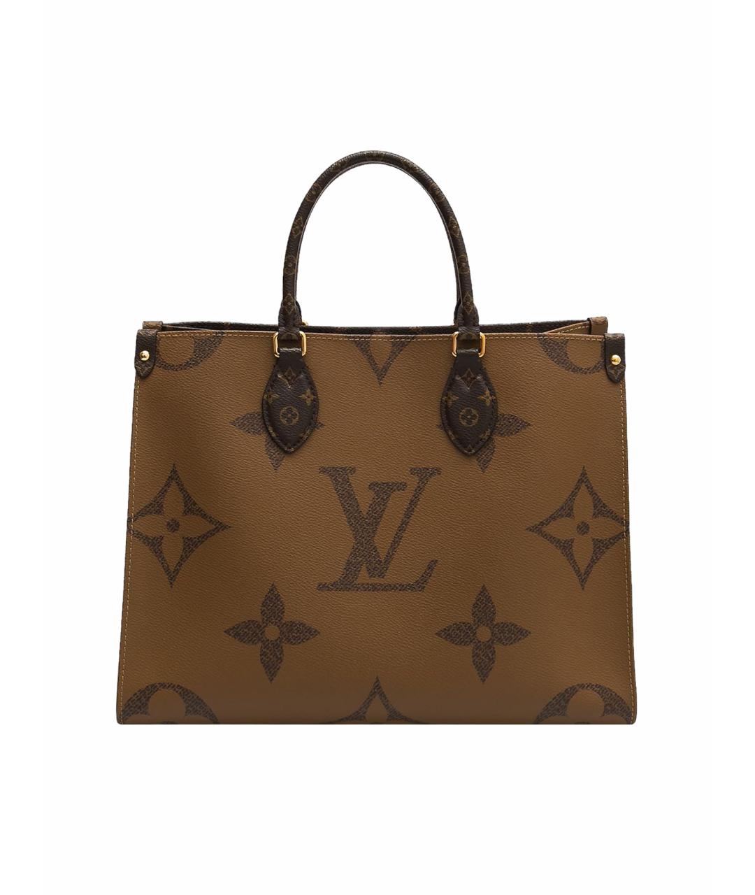 LOUIS VUITTON Коричневая кожаная сумка тоут, фото 1