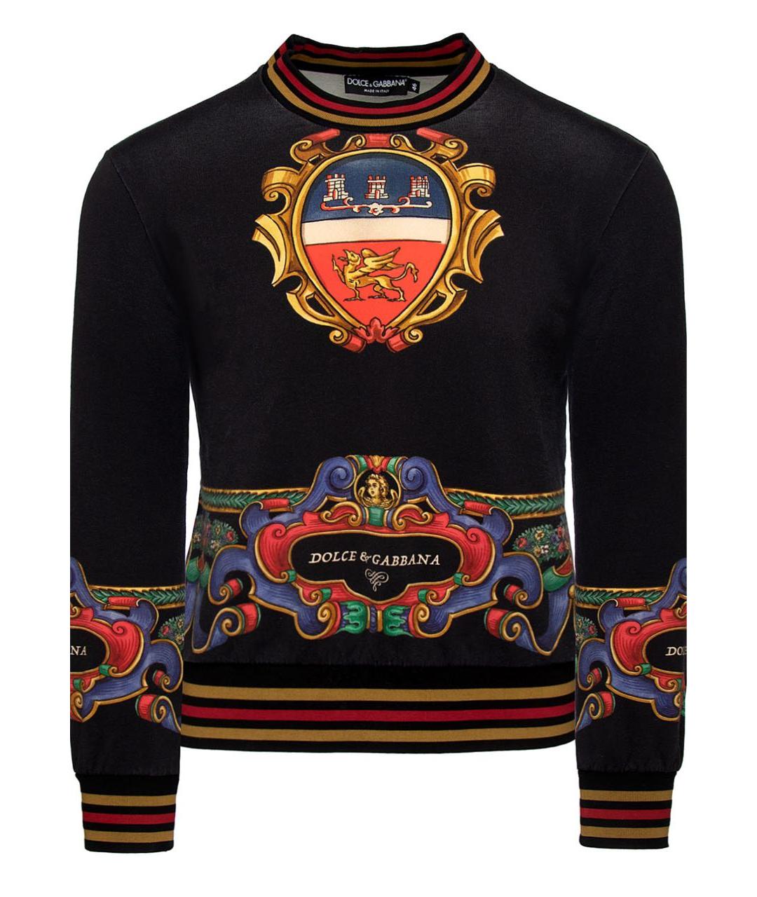 DOLCE&GABBANA Черный хлопковый джемпер / свитер, фото 6